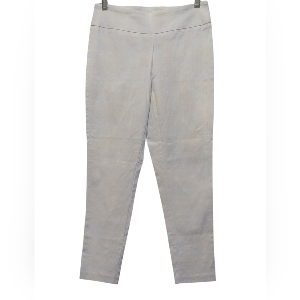 Bella Rose -NWOT White Pull-on Straight Leg Pants, Size PM, Rayon,Nylon, Spandex